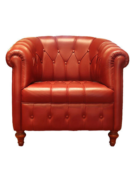 Leather cozy red maple
